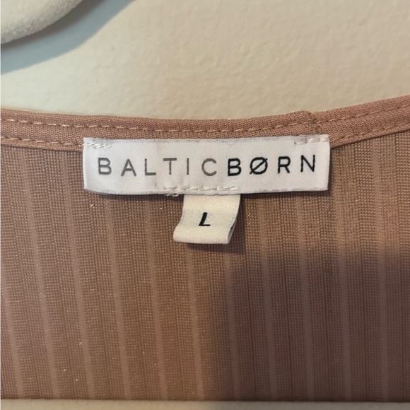 Baltic Born | Andi Ribbed Velvet Wrap Dress in Champagne - Picture 6 of 7